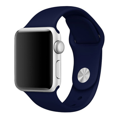 Ремешок для Apple Watch 42/44 mm Silicone Band Тёмно-синий