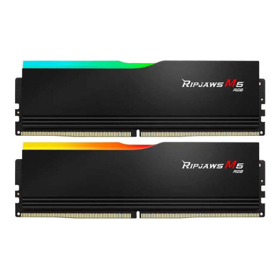 Оперативная память G.SKILL Ripjaws M5 RGB (F5 6000J3238G32GX2 RM5RK) DDR5 64GB 6000MHz CL32 UDIMM 2x32GB RGB Black