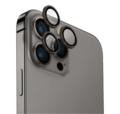 Защитное стекло для камеры iPhone 15 Pro Max UNIQ OPTIX Camera Lens protector Aluminium (IP6.7P(2023)-ALENSGRY) Серый