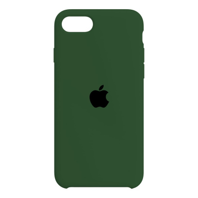 Чехол Silicone Case для Apple iPhone 7/8/SE (2020) Dark Green, тёмно-зелёный
