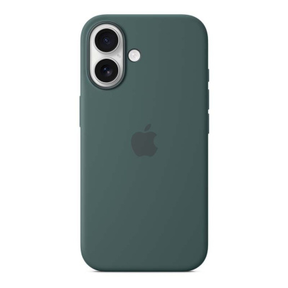 Чехол для iPhone 16 Silicone Case Dark Green, тёмно-зеленый
