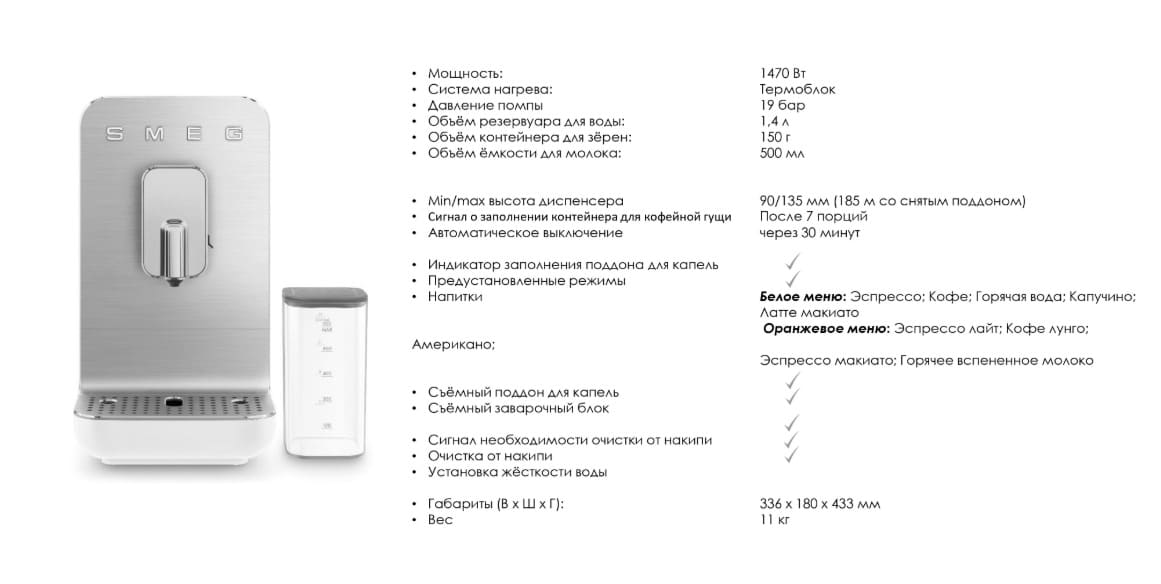 Кофемашина автоматическая SMEG Collezione