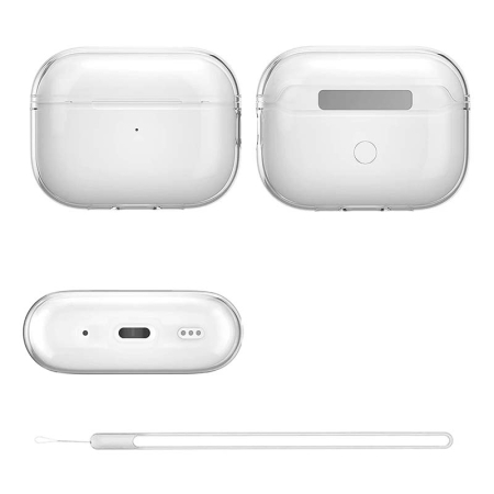 Чехол Silicone Case для Apple AirPods 4 Gurdini Clear, прозрачный