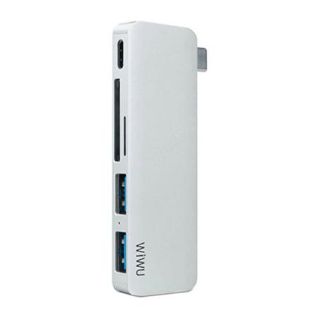 Переходник WiWU для MacBook Type-C Hub 5в1 (C1) Space Grey, серый космос