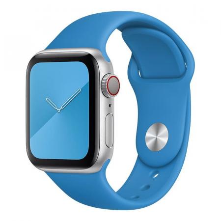 Ремешок для Apple Watch 42/44 mm COTEetCI Silicone Sport Band Blue, синий