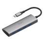 Хаб WiWU Alpha Type-C 4*USB3.0 (A440) Серый