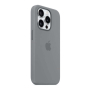 Чехол Silicone Case для Apple iPhone 15 Pro с MagSafe Clay, серый