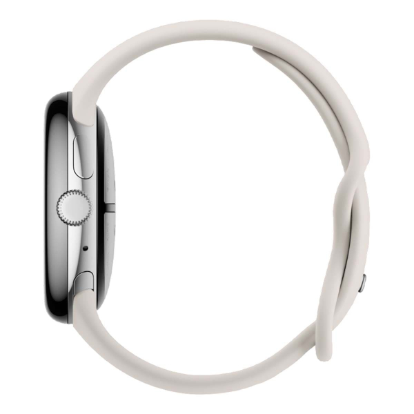 Часы Pixel Watch 3, 45 мм, Wi-Fi, Polished Silver/Porcelain, серебристый