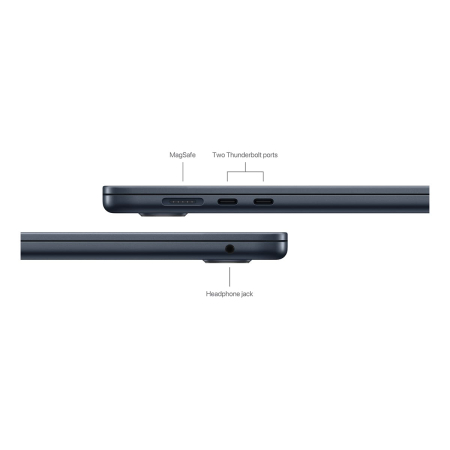 Apple MacBook Air 15" (M3, 8C CPU, 10C GPU, 2024) 16/256Gb SSD (MC9G4) Midnight, «тёмная ночь»