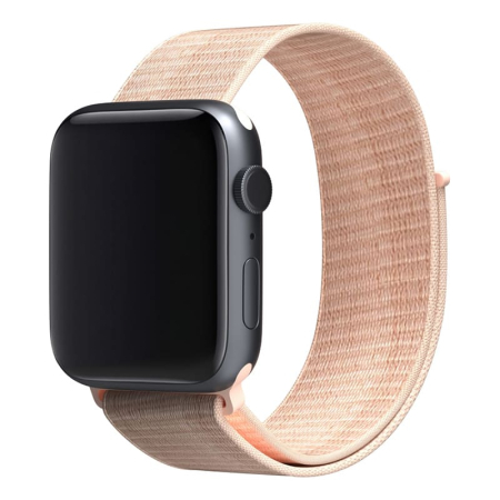 Ремешок для Apple Watch 42/44 mm Silicone Band Бежево-розовый