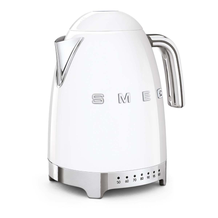 Чайник электрический SMEG 50s Style с регулируемой температурой (KLF04WHEU) White, белый