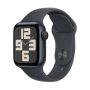 Apple Watch SE (2024), 44 мм корпус из алюминия цвета «Midnight», ремешок Sport Band размера S/M цвета «Midnight»