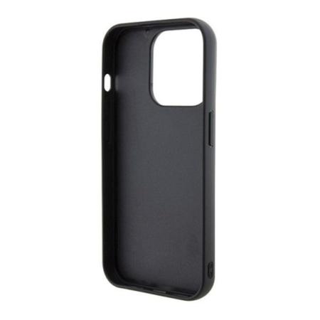 Чехол Karl Lagerfeld для iPhone 15 Pro Karl hc gripstand saffiano kc pins (KLHCP15LGSAKCPK) Черный