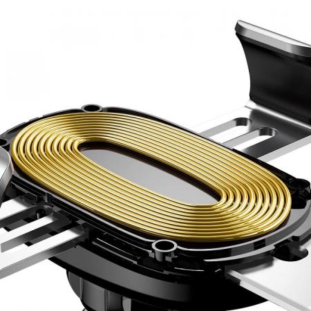 Автомобильный держатель с функцией беспроводной зарядки Baseus Gravity Wireless Charger Car Mount (WXYL-0S) Черный