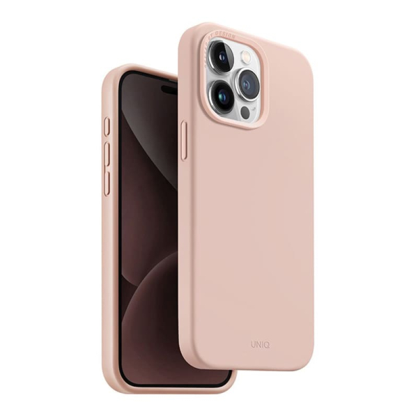 Чехол  для iPhone 15 Pro Uniq LINO Pink (Magsafe)
