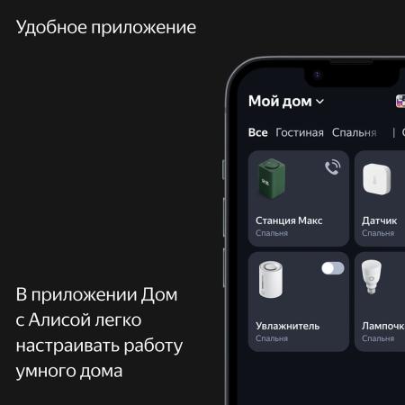 Умная колонка Яндекс.Станция Макс (Алиса, Zigbee) Зеленый