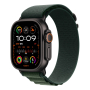Apple Watch Ultra 2 (2024), 49 мм корпус из титана цвета «Black», ремешок Alpine Loop размера S цвета «Dark Green»