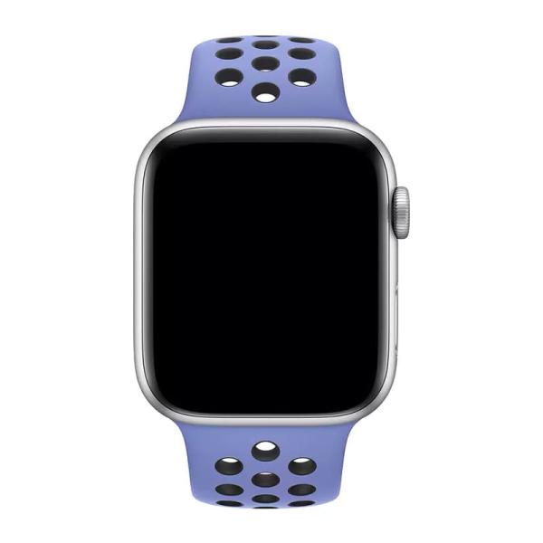 Ремешок для Apple Watch 38/40 mm Nike+ Silicone Sport Band Чёрно-синий
