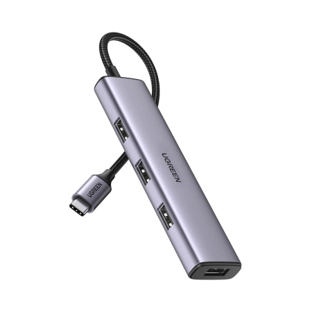 Хаб UGREEN USB-С 4в1 CM473 4xUSB-A (20841) Серый