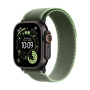 Apple Watch Ultra 3 (2025), 49 мм корпус из титана цвета «Black», ремешок Trail Loop размера M/L цвета «Green/Neon»